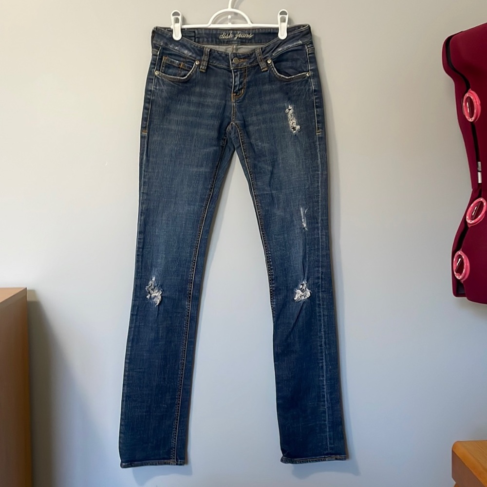 TALL Dish denim bootcut distressed jeans
